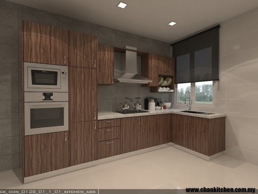 Contoh Rekaan Kabinet Dapur Melamine Hardbroad ABS K4