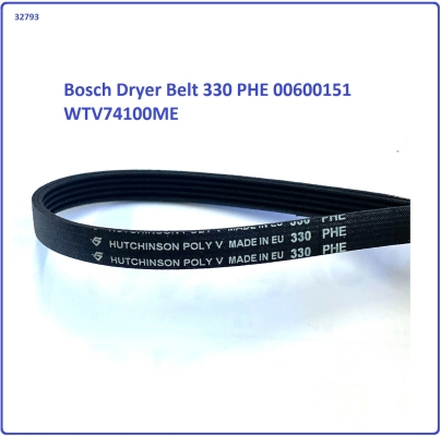 Code: 32793 Bosch WTV74100ME / WTE86301AU Dryer belt 330 PHE EL H5