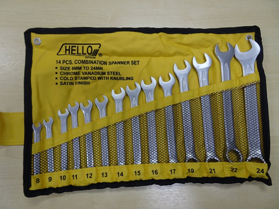 HELLO 8-24MM (14PCS) COMBINATION SPANNER SET