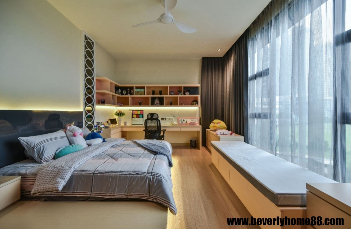 Full Outside View Bedroom Design - Bukit Jalil Bungalow Renovation Works In Bukit Jalil Kuala Lumpur & Selangor  Whole House Interior Design & Renovation Reference