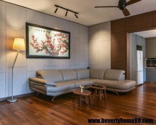 Simple Plaster Ceiling & Living Design  - Jamnah View High End Condo