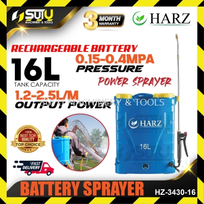 HARZ HZ-3430-16 16L Agriculture Battery Sprayer Pump