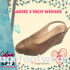 IF IMAGE Ladies 3 inch Wedges IF-2023-4(S)- KHAKI Colour Ladies Trendy Shoes