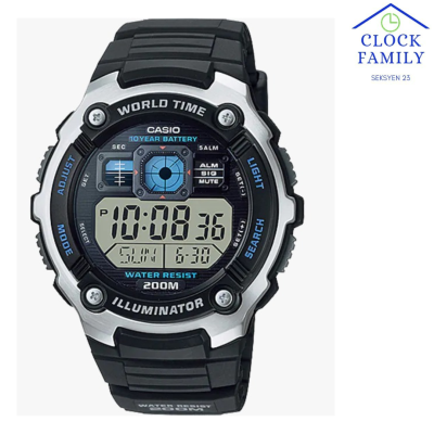 AE-2000W-1A CASIO DIGITAL MEN  RUBBER STRAP WATCH