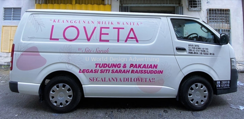 RATASYA EMPIRE (M) SDN BHD TOYOTA HIACE INKJET UV WRAPPING STICKER AT PUCHONG, SELANGOR, MALAYSIA