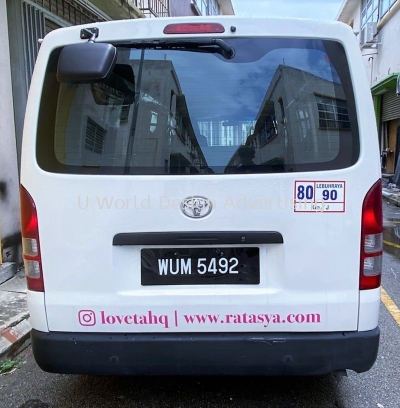 RATASYA EMPIRE (M) SDN BHD TOYOTA HIACE INKJET UV WRAPPING STICKER AT PUCHONG, SELANGOR, MALAYSIA