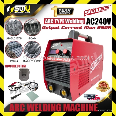 O'RITES / ORITES ORT-M250S4 / M250S4 ARC Welding Machine with Accessories