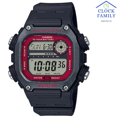 CASIO DW-291H-1B DIGITAL MEN BLACK RUBBER STRAP WATCH 