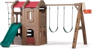 XPA001 Country Home Double Deck Swings & Slide Slide / Swing  Playground Indoor 