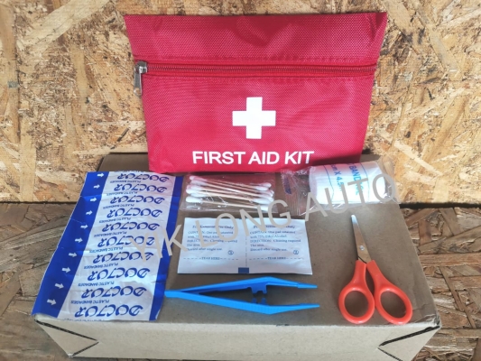 ( 1 SET ) = FIRST AID KIT WITH ONE TIME USE FIRE EXTINGUISHER & INCLUDE OUTSIDE EMERGENCY EQUIPMENT