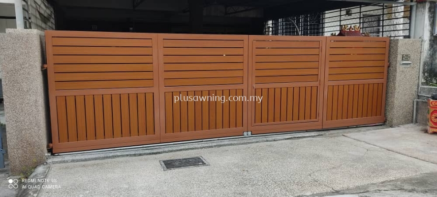 FOLDING GATE MIX ALUMINIUM @TAMAN LAGENDA MAS, BATU 9, CHERAS, KUALA LUMPUR 