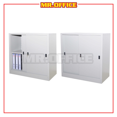 MR OFFICE : S111 HALF HEIGHT CUPBOARD WITH STEEL SLIDING DOOR