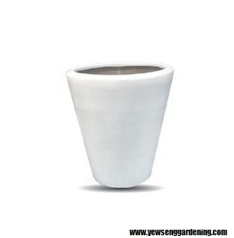 Fiberglass Pot FBR02 (White)