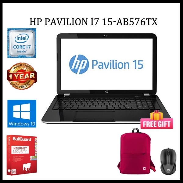 HP Pavilion i7 15-AB576TX CORE i7 (6TH GEN) 15.6" FHD / 1 TB HDD/ UPTO 8GB DDR3L 