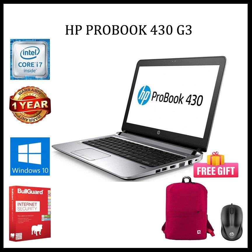 HP Probook 430 G3 Notebook CORE i5 (6TH GEN) 14" FHD / 480 GB M2 SSD/ UPTO  8GB DDR3L Refurbished Sales Selangor, Malaysia, Kuala Lumpur (KL), Subang  Jaya Supplier, Rental, Supply, Supplies
