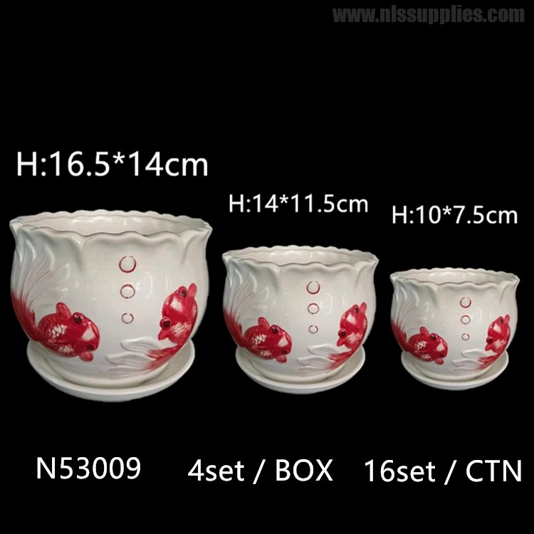 Ceramic Flower Pot N53009 Ceramic Pot Gardening Art & Landscape Choose Sample / Pattern Chart