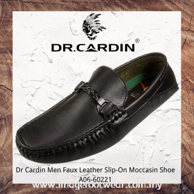 Dr Cardin Men Faux Leather Slip-On Moccasin Shoe AMO-60221- BLACK Colour