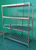 Stainless Steel 4 Tier Slatted Rack 白钢4层排骨架