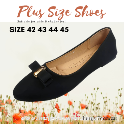 PlusSize Women Flat Shoes- PS-1925-24 BLACK Colour