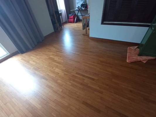 Teak Wood Flooring Polish Service Selangor