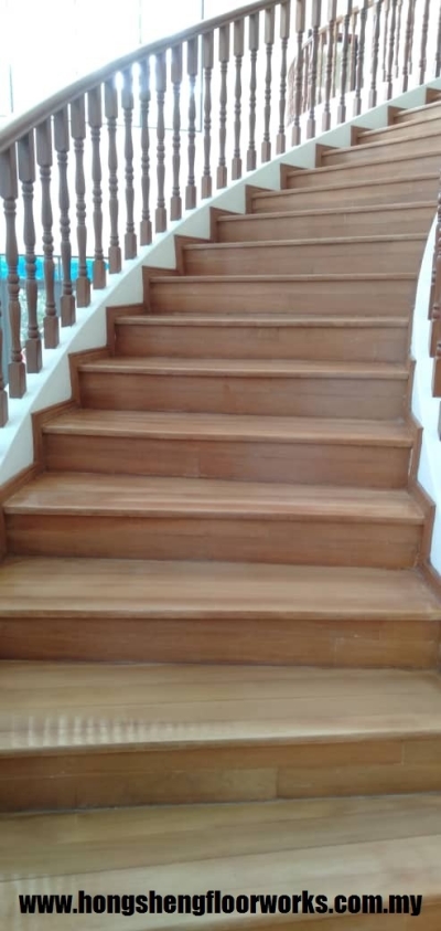 Balau Wood Staircase Steps Reference Selangor