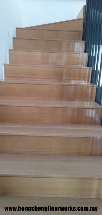 White Oak Wood Staircase Steps Reference Selangor