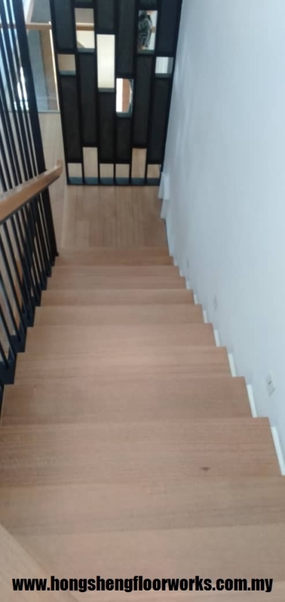 White Oak Wood Staircase Steps Reference Selangor