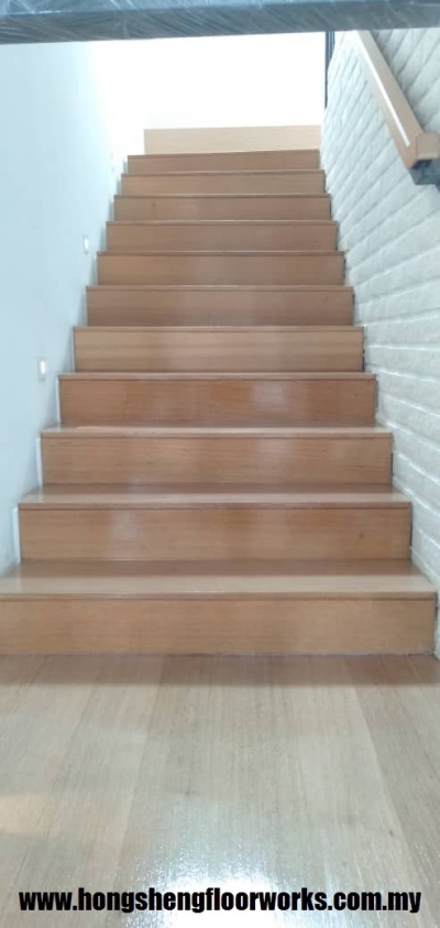 White Oak Wood Staircase Steps Reference Selangor