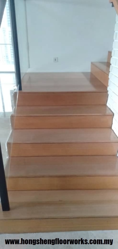 White Oak Wood Staircase Steps Reference Selangor