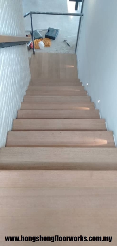 White Oak Wood Staircase Steps Reference Selangor