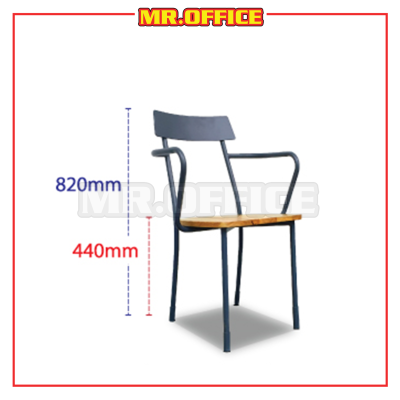 MR OFFICE : CAFE LOW CHAIR WITH ARMREST PANTRY CHAIR