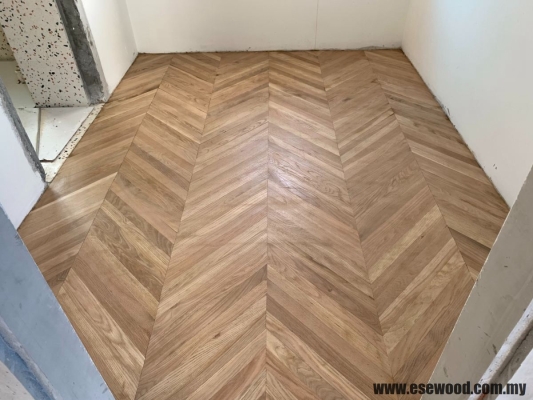 Solid Wood Flooring Impian Sample In Emas JB