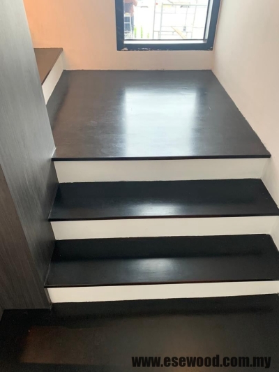 Merbau Solid Timber Staircase Step - Impian Emas JB