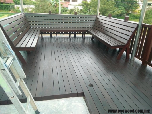 Contoh Lantai Decking Luaran Chengal Di Kulai Johor