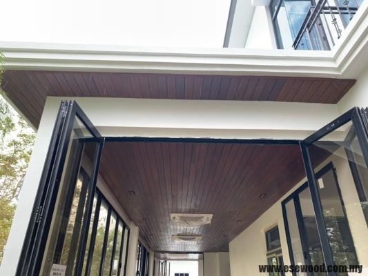 Merbau Solid Timber Ceiling - Taman Molek