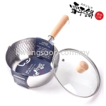 Japan Stainless Steel Snow Pan (Glass Lid) Sauce Pan Milk Noodle Soup Cooking Pot Frying Pan Kuali M