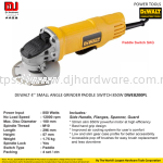 DEWALT 4'' SMALL ANGLE GRINDER PADDLE SWITCH 850W DWE8200PL (CL)