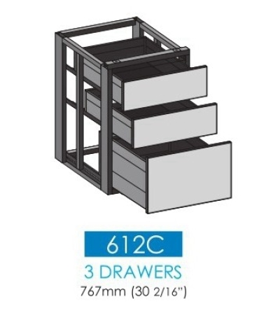 612C - 3 Drawers