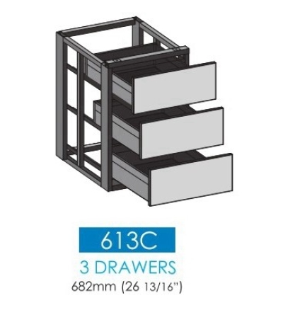 613C - 3 Drawers