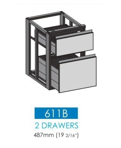 611B- 2 Drawers