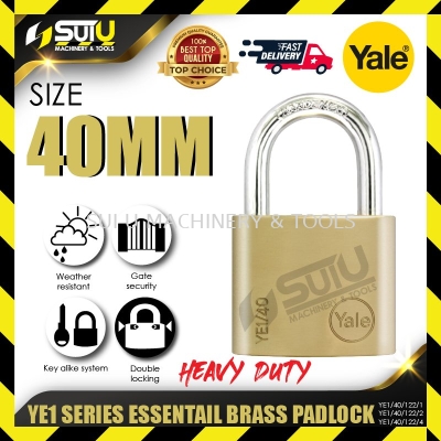 YALE YE1/40/122/1 | YE1/40/122/2 | YE1/40/122/4 | 1/2/4PCS 40MM YE1 Series Essential Brass Padlock