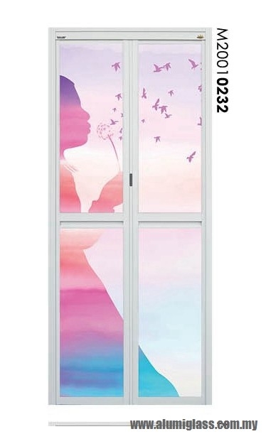 Bi-Fold Door Model : E20010232 Aluminium Bathroom Door Aluminium Door Choose Sample / Pattern Chart