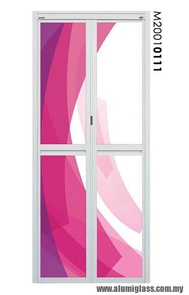 Pintu Bi-Fold Model : M20010111 Pintu Bilik Air Aluminium Pintu Aluminium Carta Pilihan Warna Corak