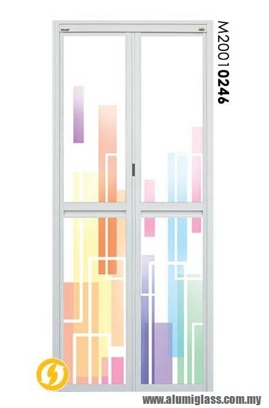 Bi-Fold Door Model : E20010246 Aluminium Bathroom Door Aluminium Door Choose Sample / Pattern Chart