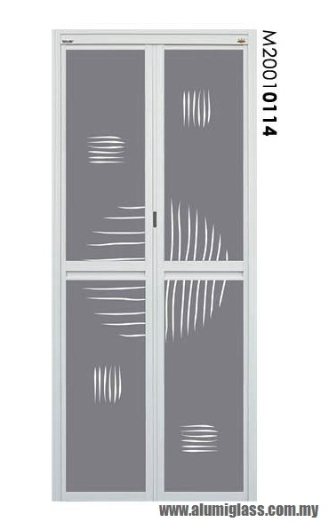 Pintu Bi-Fold Model : M20010114 Pintu Bilik Air Aluminium Pintu Aluminium Carta Pilihan Warna Corak