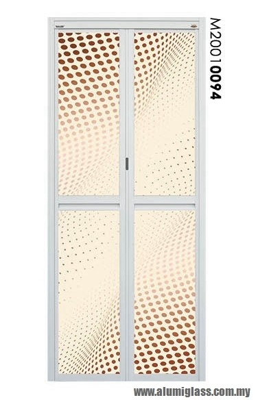 Pintu Lipat Bi-Fold Model : M20010094 Pintu Bilik Air Aluminium Pintu Aluminium Carta Pilihan Warna Corak