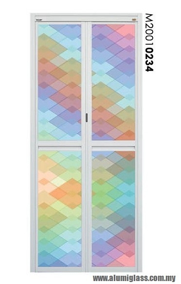 Bi-Fold Door Model : E20010234 Aluminium Bathroom Door Aluminium Door Choose Sample / Pattern Chart