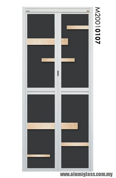 Pintu Bi-Fold Model : M20010107 Pintu Bilik Air Aluminium Pintu Aluminium Carta Pilihan Warna Corak