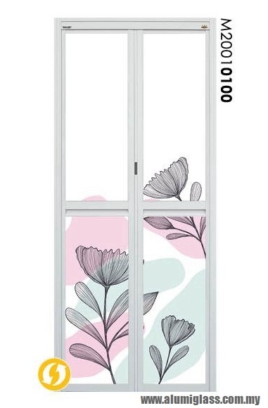 Bi-Fold Door Model : M20010100 Aluminium Bathroom Door Aluminium Door Choose Sample / Pattern Chart