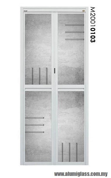 Pintu Bi-Fold Model : M20010103 Pintu Bilik Air Aluminium Pintu Aluminium Carta Pilihan Warna Corak